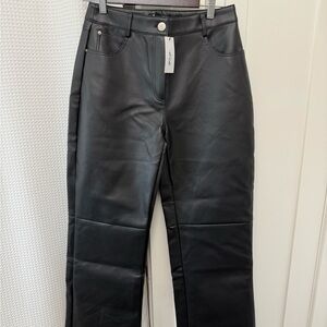 Women's Black leather pants